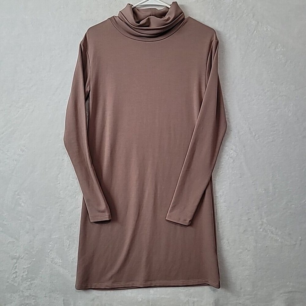 BP. Women's Fitted Turtleneck A-Line Dress Dusty Rose Size XS XSmall